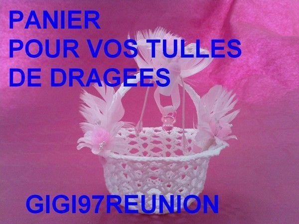 CROCHET PETITS PANIERS BAPTEME